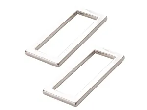 1.5" Rectangle Ring - Nickel - Set of Two
