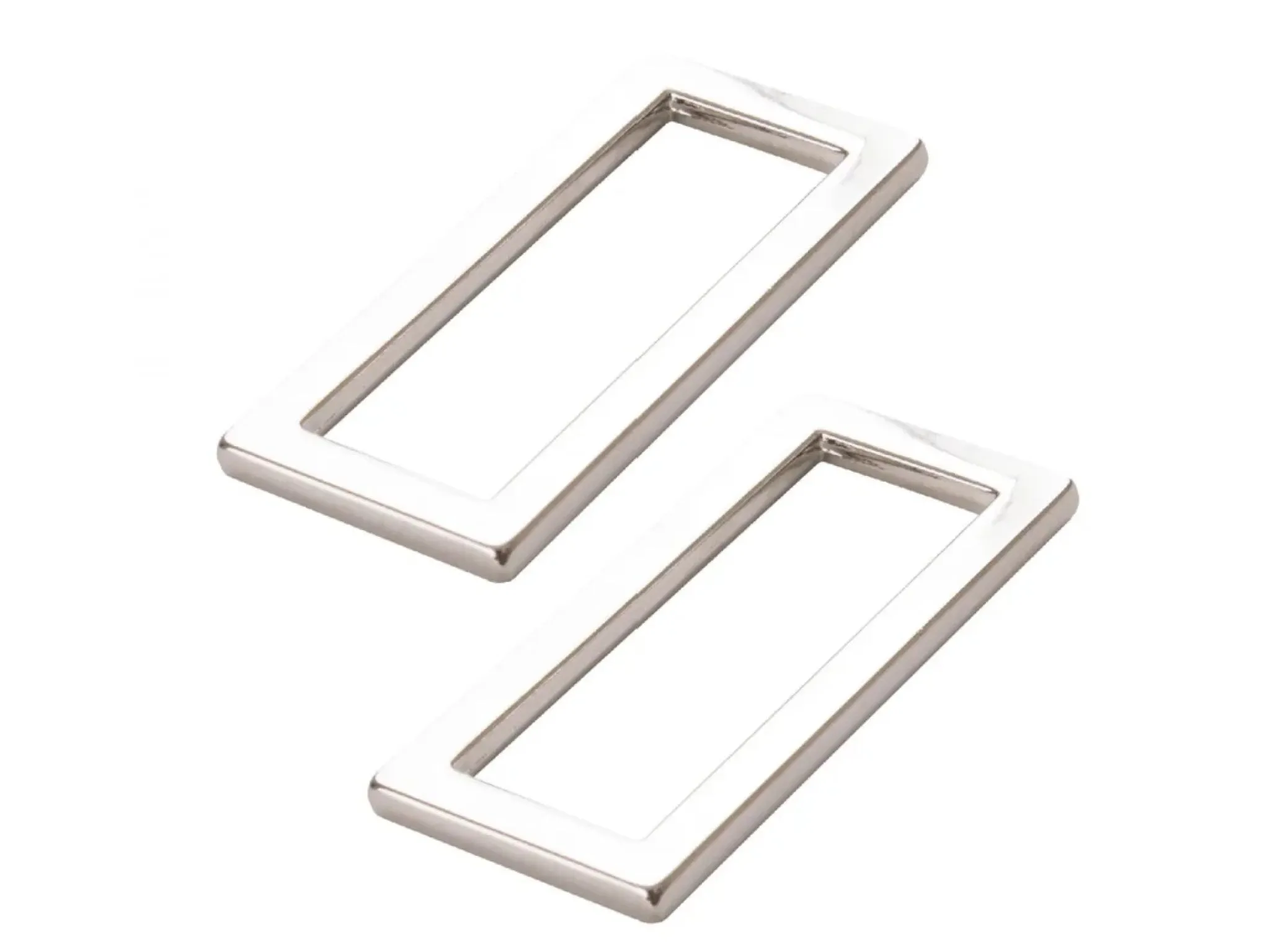 1.5" Rectangle Ring - Nickel - Set of Two