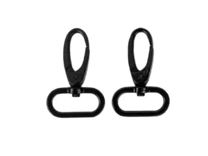 1.5" Swivel Hook - Black Metal -Set of Two