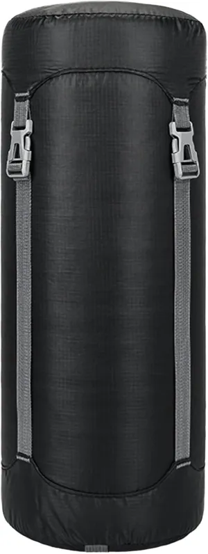 18L Compression Dry Bag with Lid, Waterproof Stuff Sack for Sleeping Bags, Jackets, and Gear, 9.4X21.7, Nylon, Buckles for Hiking, Camping, and Travel