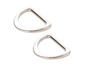 1" D-Ring - Nickel - Set of Two