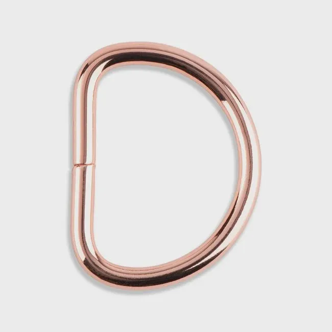 1" D-Ring - Rose Gold  (Set of 2)