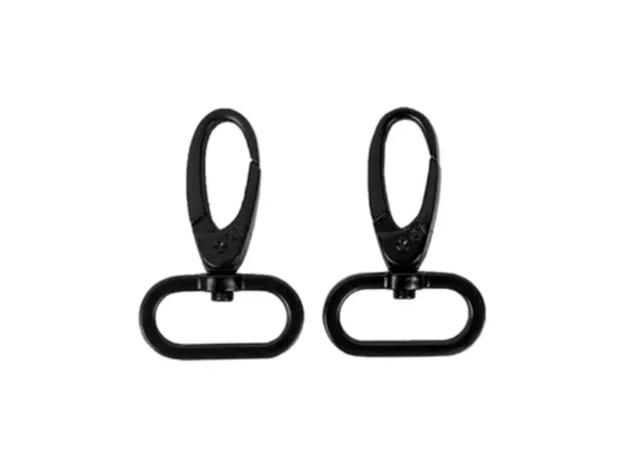 1" Swivel Hook - Black Metal -Set of Two