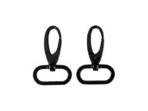 1" Swivel Hook - Black Metal -Set of Two