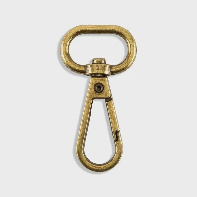 1" Swivel Hooks - Antique Brass (Set of 2)