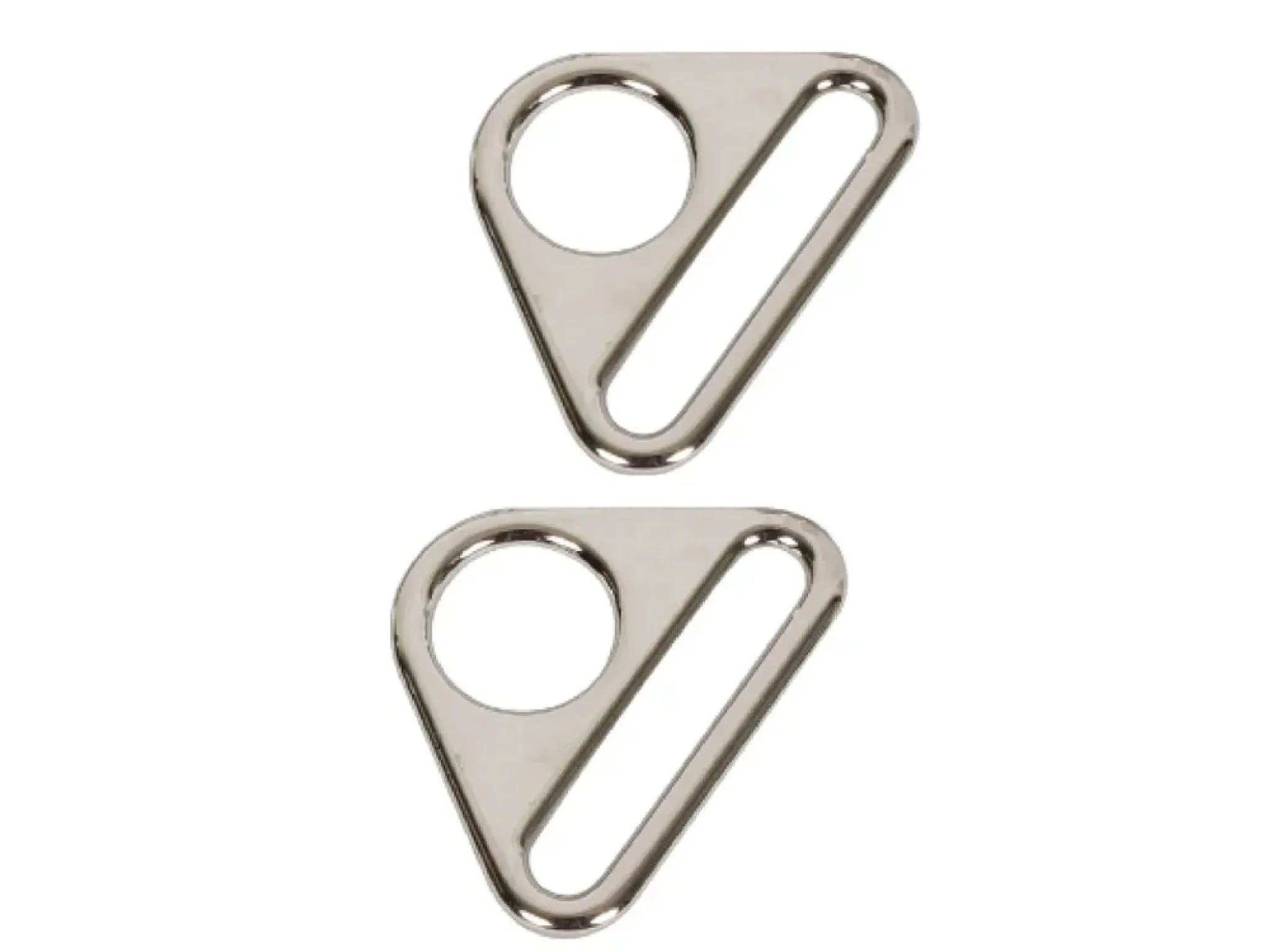 1" Triangle Ring - Nickel - Set of Two