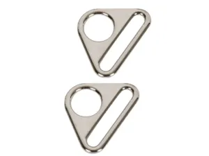 1" Triangle Ring - Nickel - Set of Two