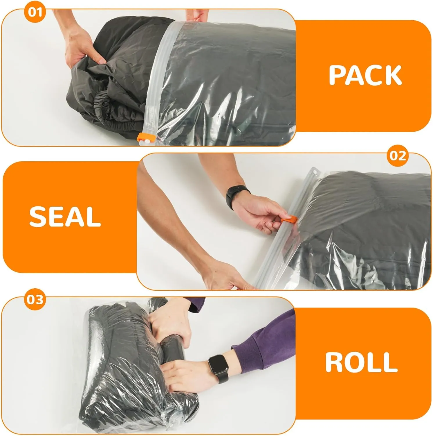 [2024 NEW] 20 Compression Travel Bags - Space Saver Bags for Travelling (10 Large, 10 Medium), Wevac