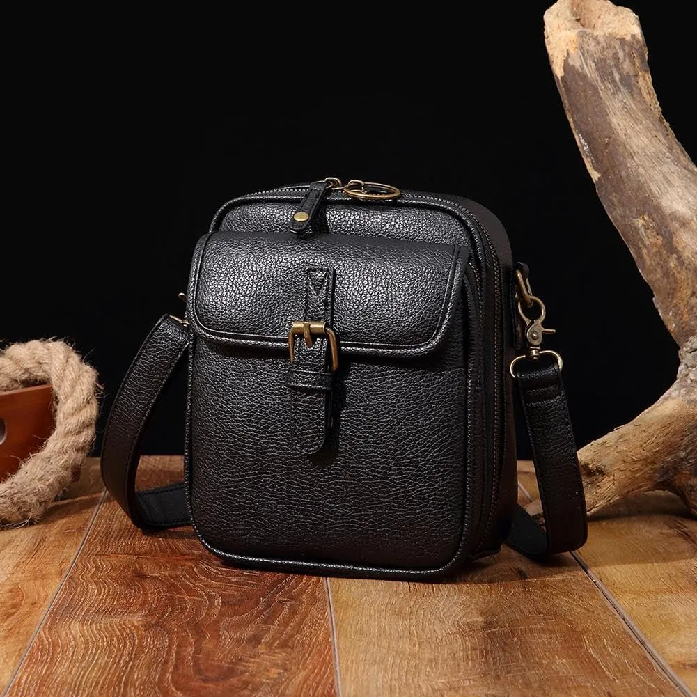 2025 Vintage Messenger Bag, Double Layer Large Capacity Sling Bag Crossbody Shoulder Bag, Small Purse Mini Messenger Handbag