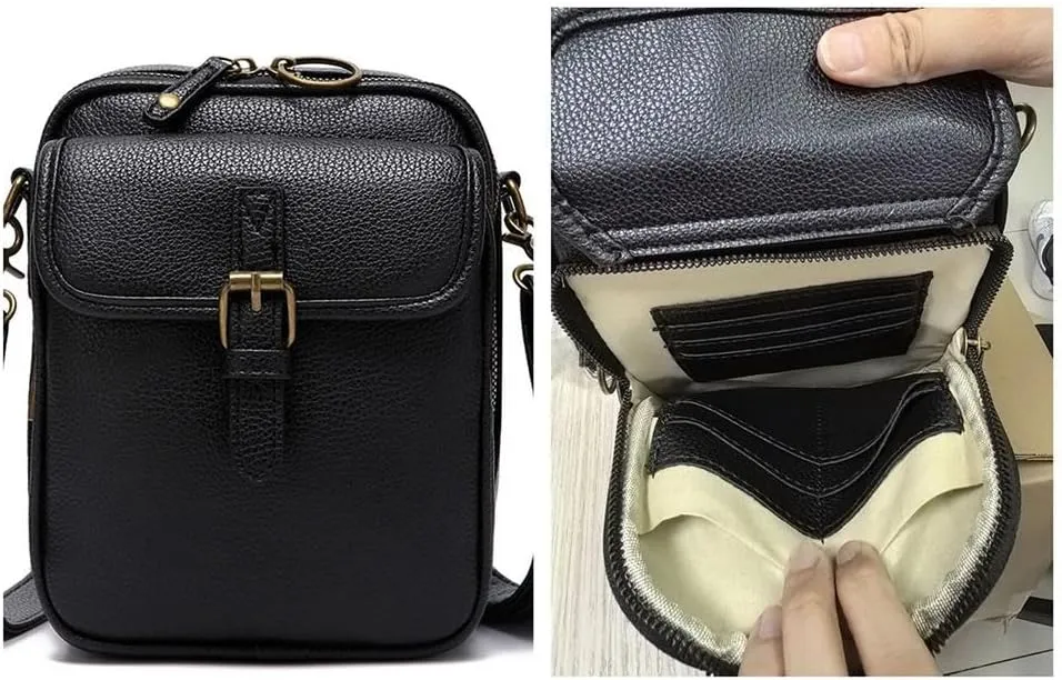 2025 Vintage Messenger Bag, Double Layer Large Capacity Sling Bag Crossbody Shoulder Bag, Small Purse Mini Messenger Handbag