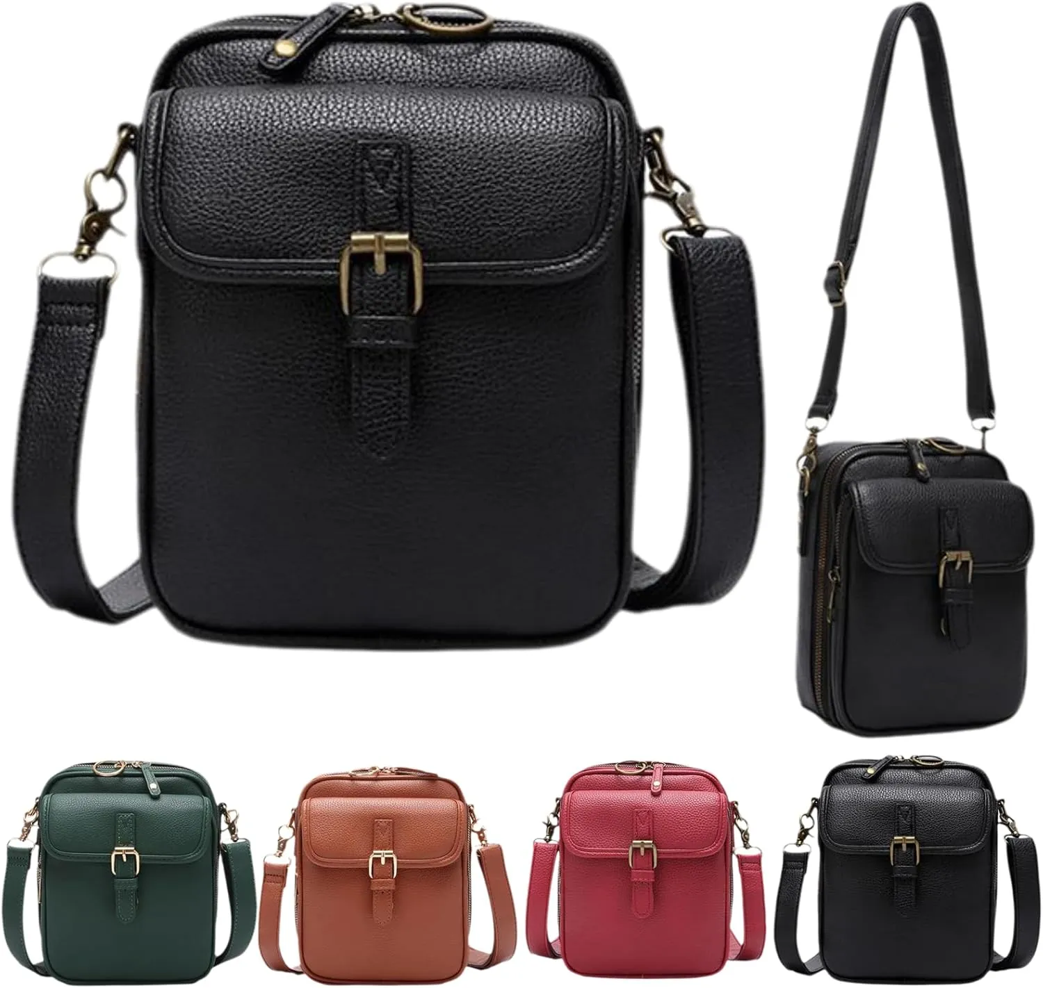 2025 Vintage Messenger Bag, Double Layer Large Capacity Sling Bag Crossbody Shoulder Bag, Small Purse Mini Messenger Handbag