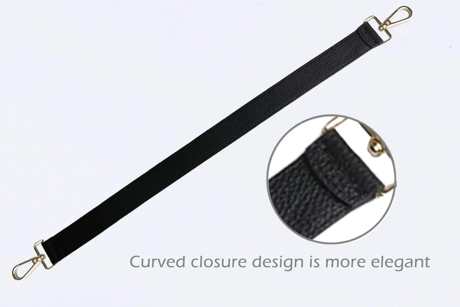 24.8” Leather Replacement Strap for Handbags Shoulder Bag with Metal Buckles