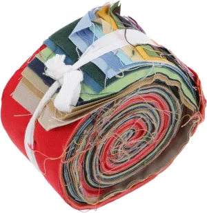 26Pcs Linen Fabric Strips Bundle for Craft Versatile Patchwork Material for Sewing Projects for Cushions Costumes and More