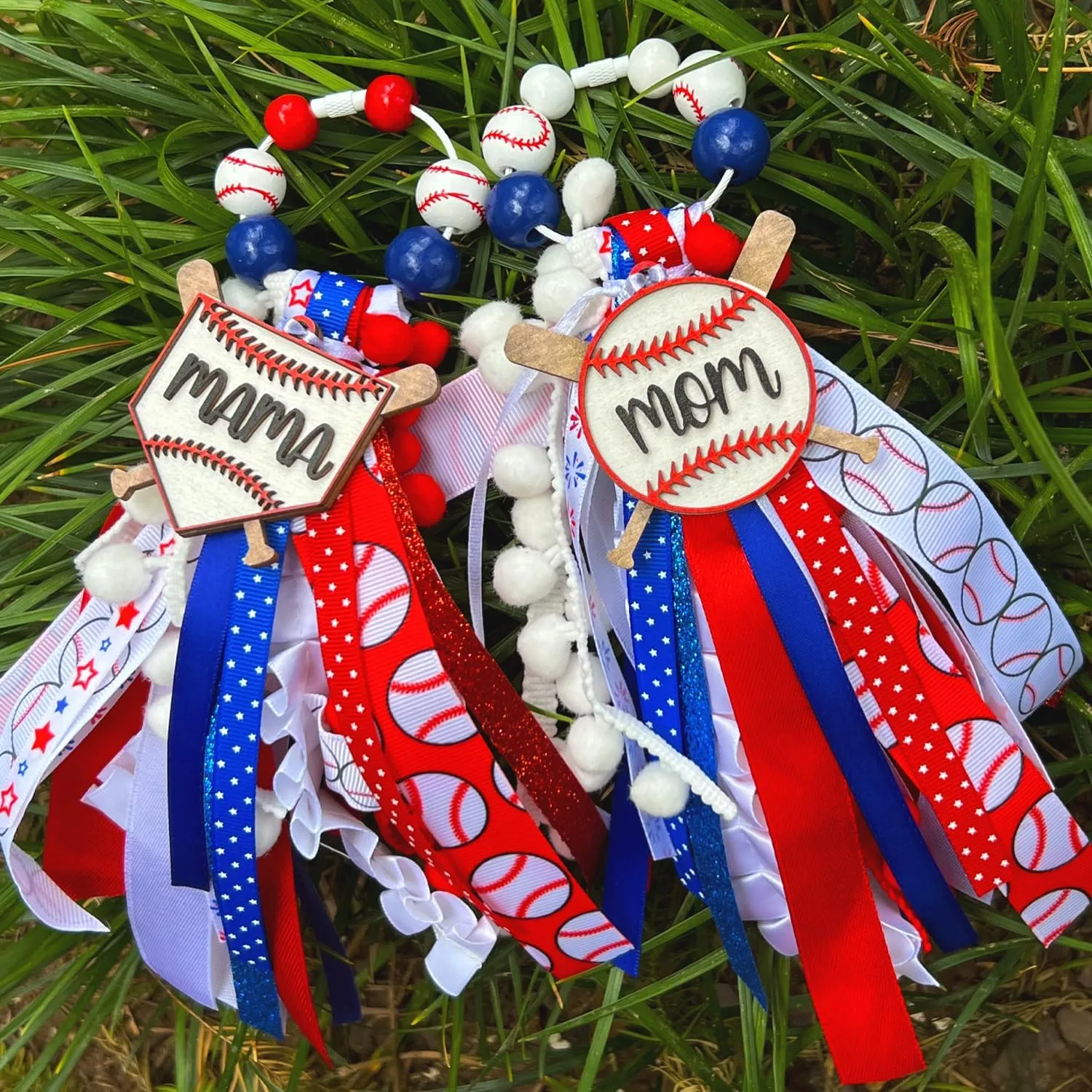 2Pcs football baseball Keychains for Women Bogg Bag Charms bag Pendant Handbag Backpack Charms Keyring Pendant