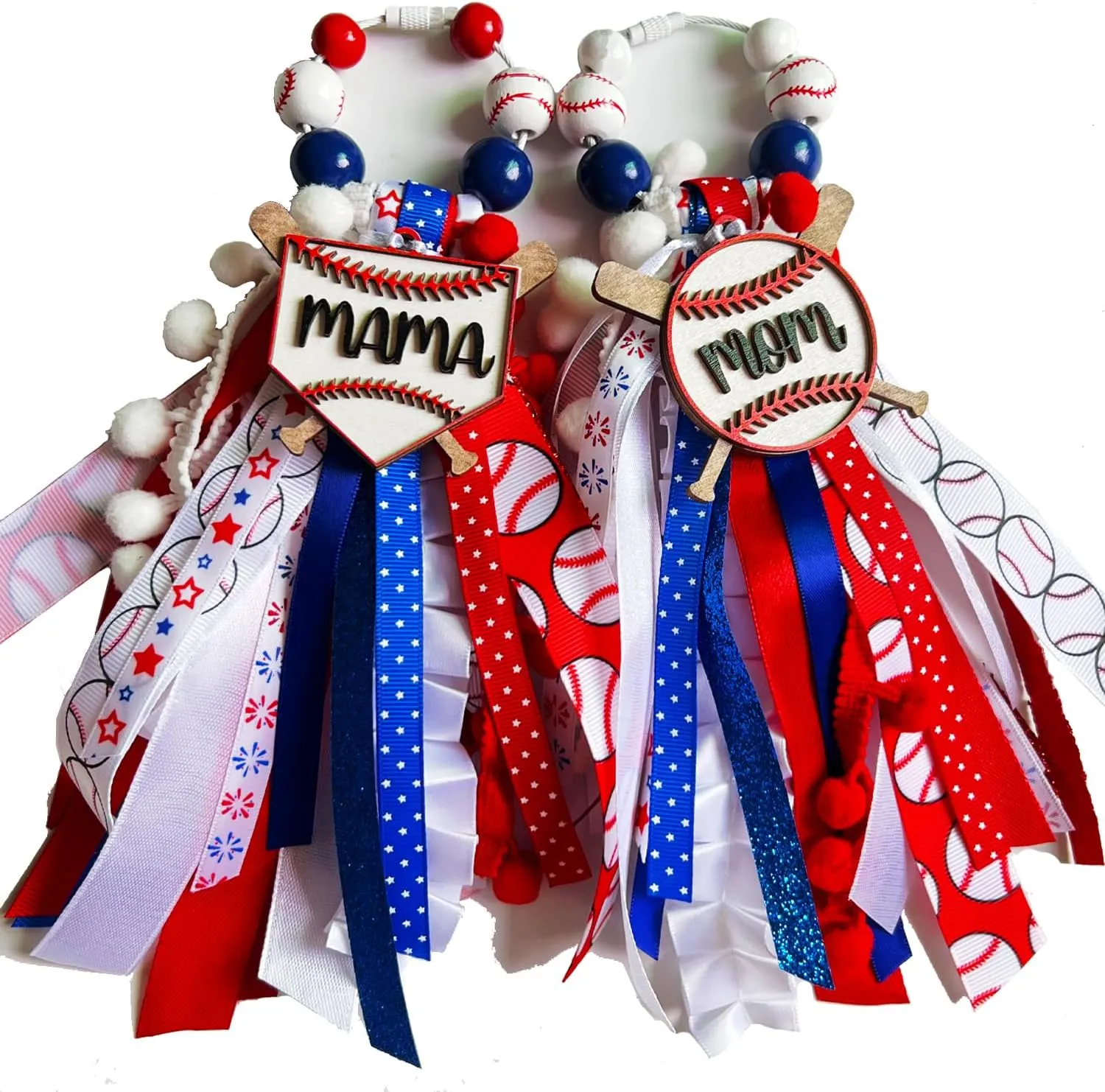 2Pcs football baseball Keychains for Women Bogg Bag Charms bag Pendant Handbag Backpack Charms Keyring Pendant