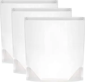 3 Huge Turkey Brining Bags - Double Zippers Seal Brine Bags - 26"×22" Extra Large Brine Bag-Heavier Duty Materials - BPA Free