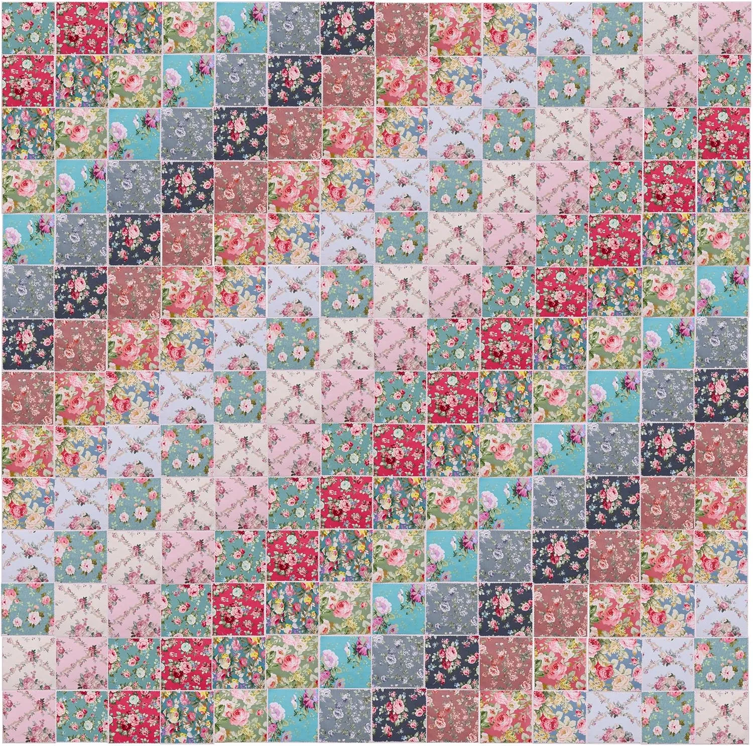 42Pcs 10" Squares Layer Cake Fabric, Pre-Cut 10x10 Cloth Squares Bundles for Sewing Patchwork, Quilting Supplies, Layer Cake Fabric for Quilting 10 inch - Retro Floral