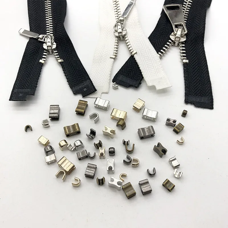 #5 Zipper Repair Kit Metal Head Sliders Retainer Insertion Pin 80 Pack