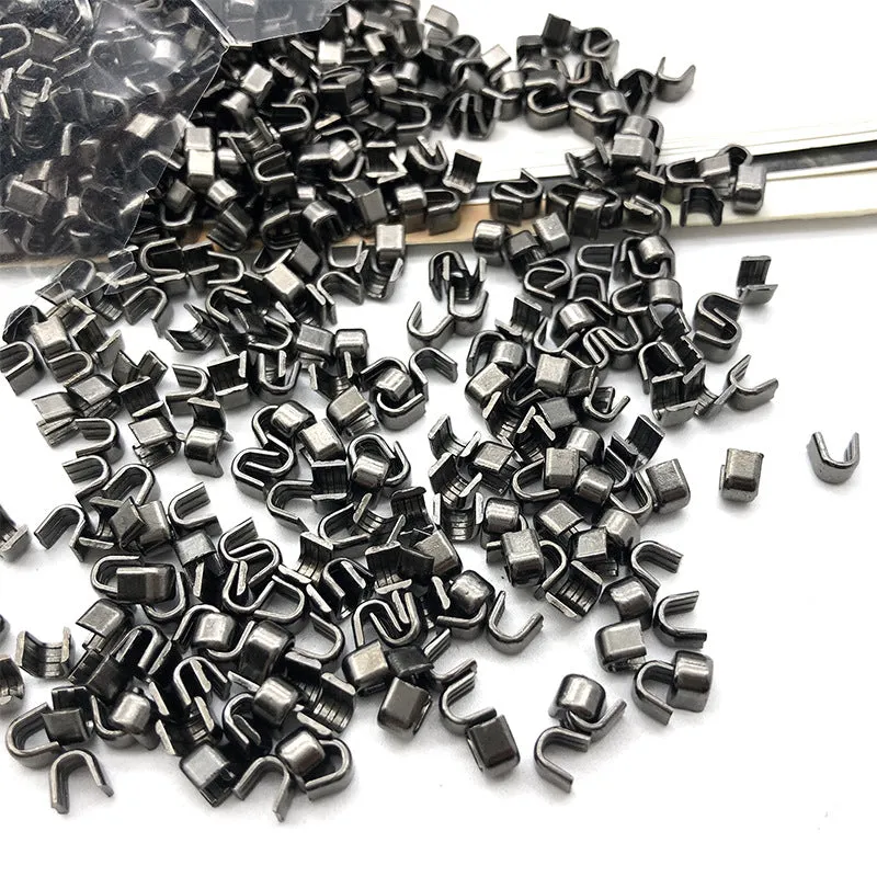 #5 Zipper Repair Kit Metal Head Sliders Retainer Insertion Pin 80 Pack