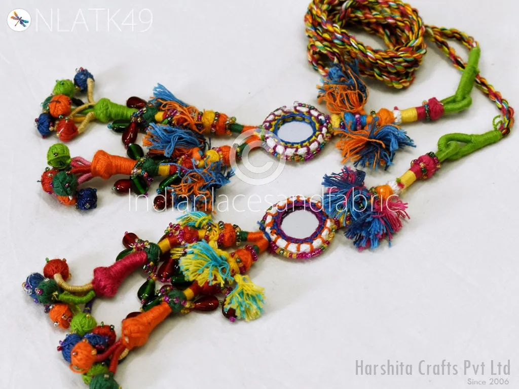 6 Pcs Handmade Tassels, Kutch Tribal Gypsy Cotton Decorative For Dresses, Hair Accessory Embellishments, Camel Swag DIY Craft Charms Jewelry
