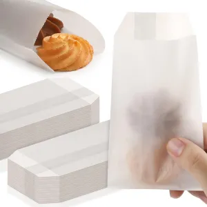 600 Pieces Flat Glassine Waxed Paper Treat Bags Semi Transparent Cookies Bags Sleeves for Bakery Cookies Candies Dessert Party Favor (3 x 5 Inch)