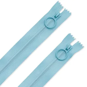8" Hoop Pull Zippers (Light Blue) 2 Pack  #ZW6516