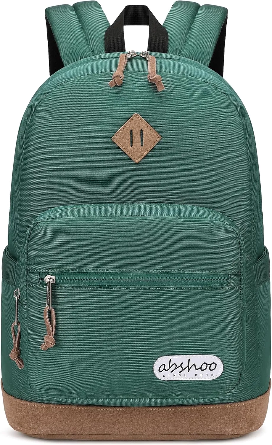 abshoo Classic Travel Backpack for Men and Women Middle High School Backpack for Teen Girls and Boys Bookbag (Green)