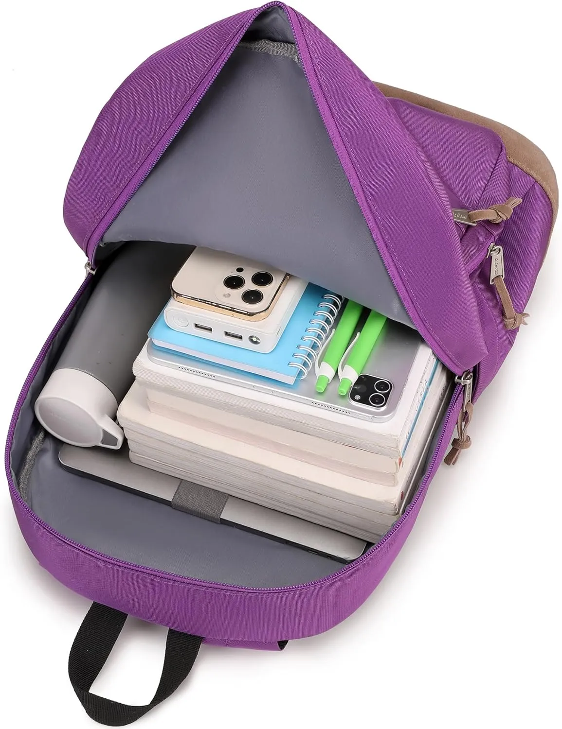 abshoo Classic Travel Backpack for Women Middle High School Backpack for Teen Girls Bookbag (Purple)