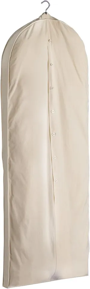 Acid-Free Muslin Garment Bag 62" Long with Lavender Sachet | 62'' Long Coat or Dress Storage and Preservation Kit | Closet Storage for Dresses and Garments