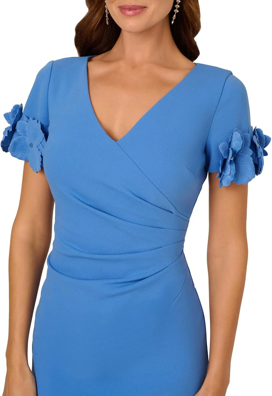 Adrianna Papell Women's Knit Crepe Short Dress