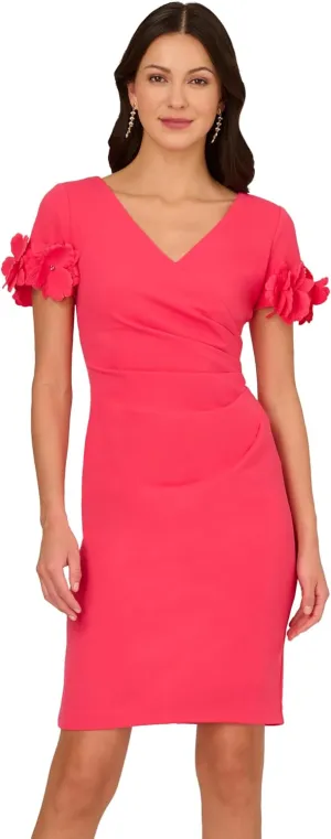 Adrianna Papell Women's Knit Crepe Short Dress