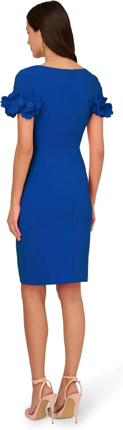 Adrianna Papell Women's Knit Crepe Short Dress