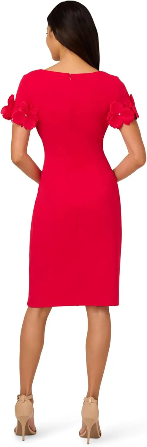 Adrianna Papell Women's Knit Crepe Short Dress