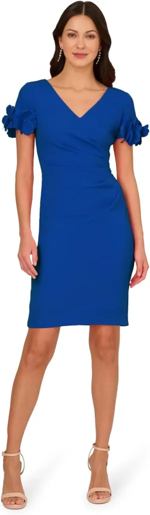 Adrianna Papell Women's Knit Crepe Short Dress