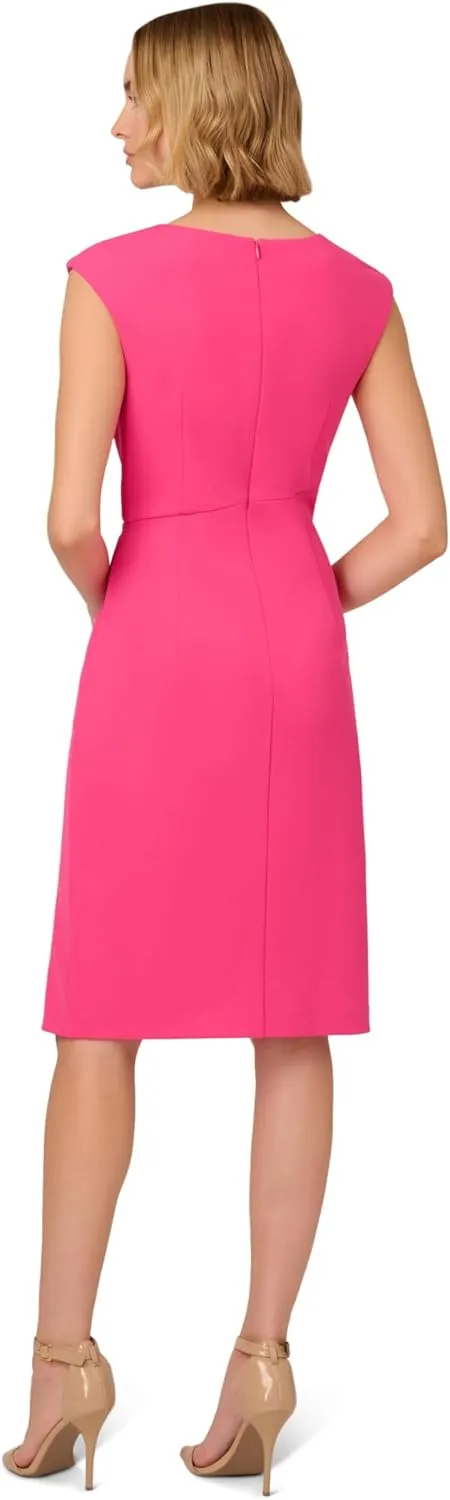 Adrianna Papell Women's Knit Crepe Short Dress