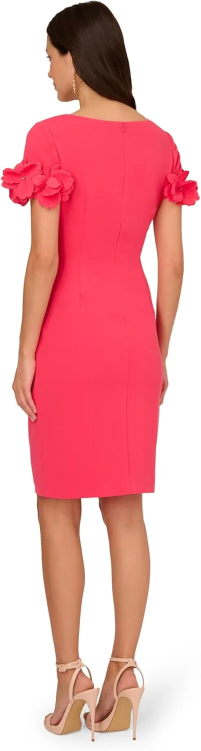 Adrianna Papell Women's Knit Crepe Short Dress