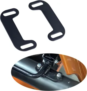 Advanblack Touring Harley Stretched Bags Exhaust Adjustable Bracket Set (2 Pieces, SPCC Metal) Center your Exhaust with Stretched Bags and Fender Extension