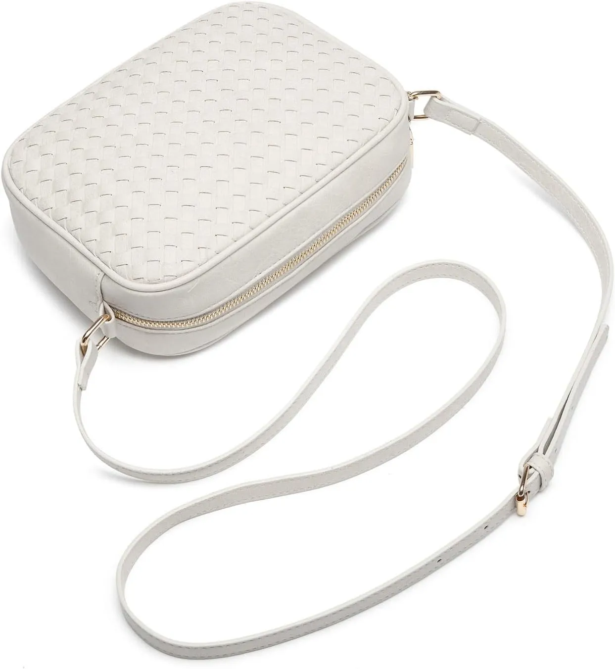 AFKOMST Woven Crossbody Bags for Women Small Summer Purse and Boho Handbags with Tassels,Vegen Leather