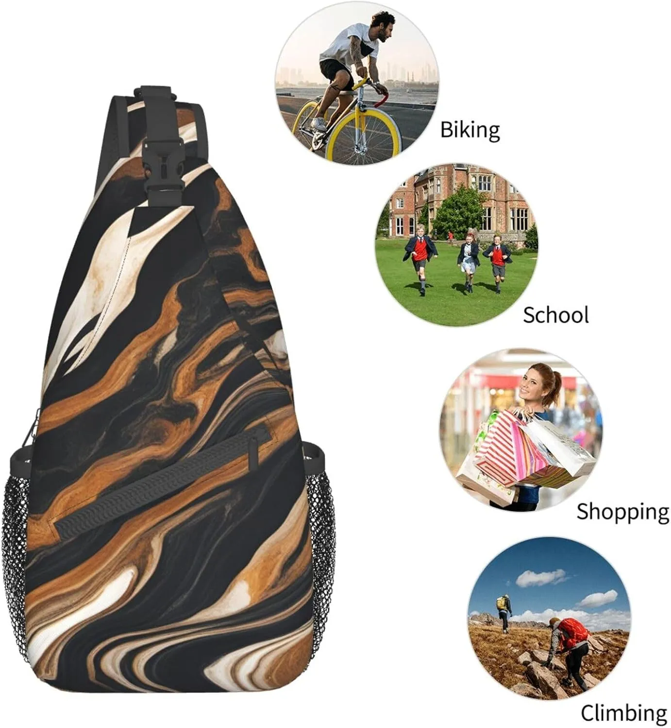 Aircraft Crossbody Bag Chest Shoulder Bag Small Casual Backpack Suitable For Women Men Hiking