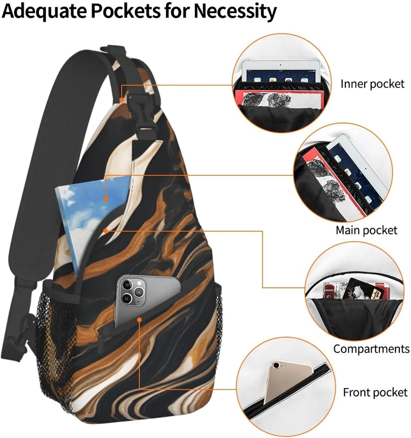 Aircraft Crossbody Bag Chest Shoulder Bag Small Casual Backpack Suitable For Women Men Hiking