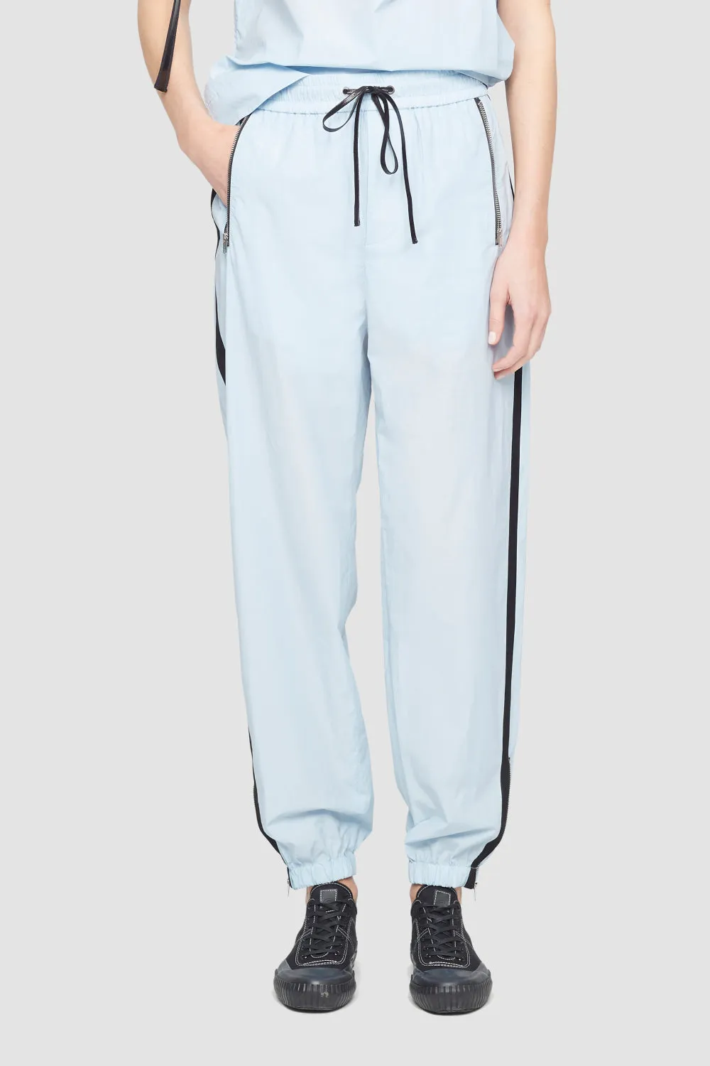 Airy Cotton Jogger with Zippers