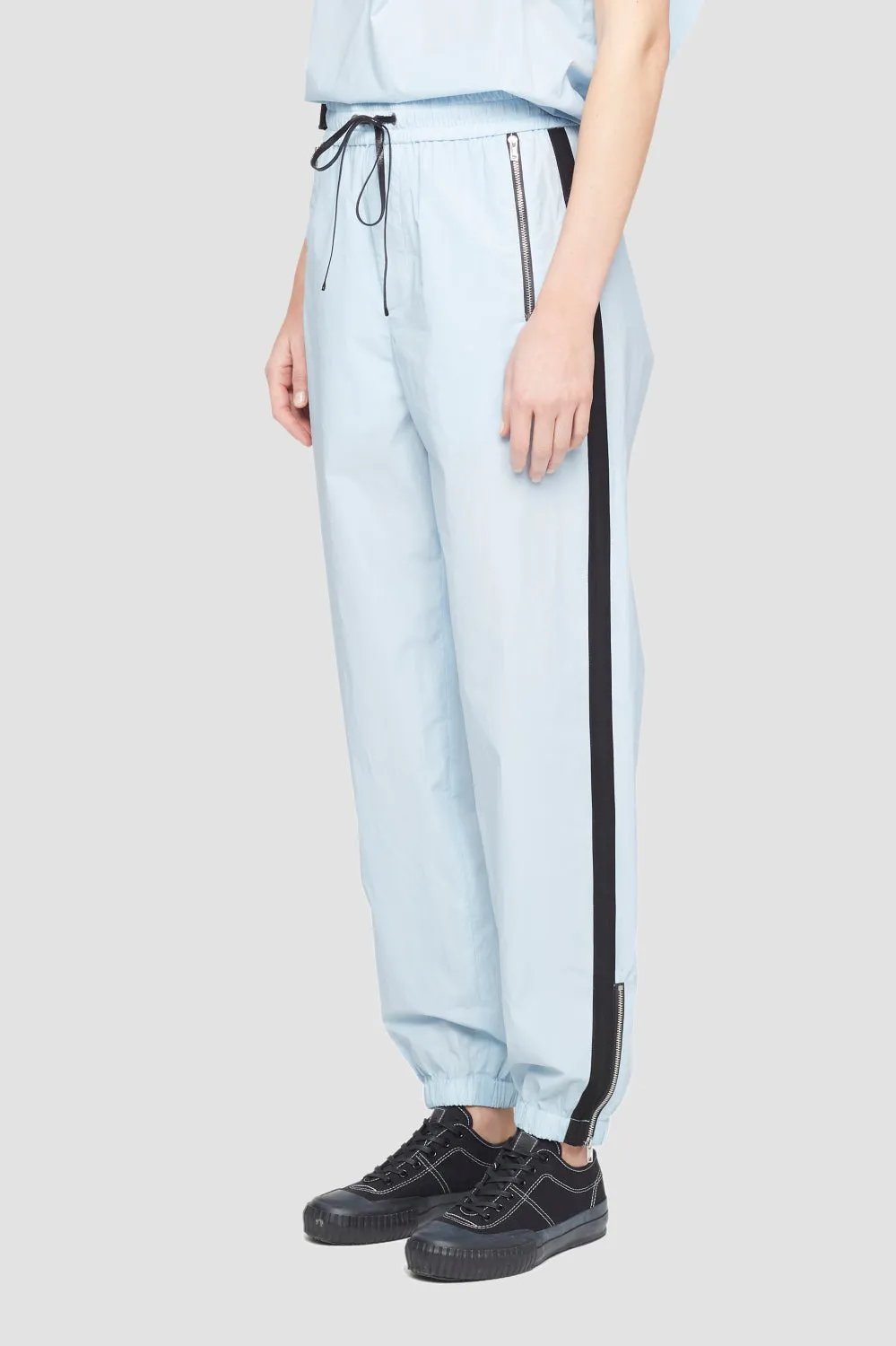 Airy Cotton Jogger with Zippers