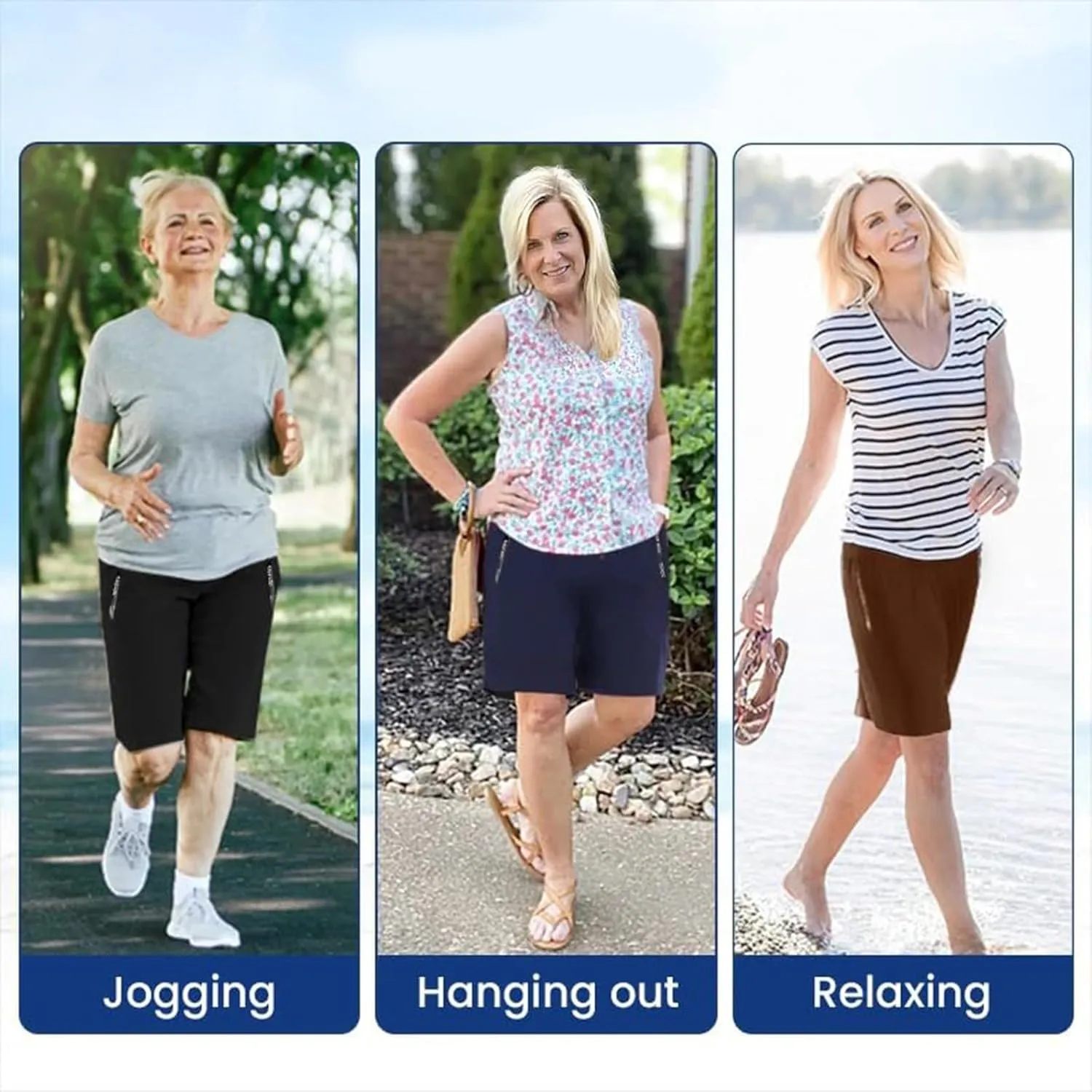 Airyflex Shorts for Women Over 50, ICY Shorts for Senior Women, Airy Flex Short Cooling Stretch Quick Drying Short