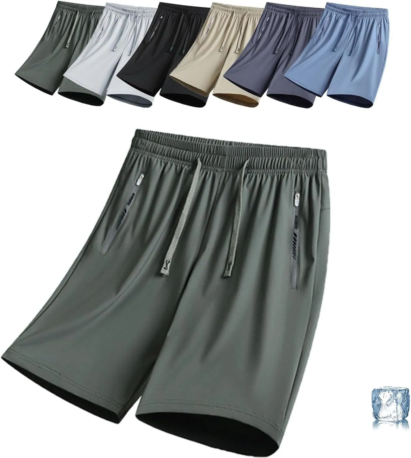 Airyflex Shorts Iced Active Shorts for Senior Women Ice Silk Cooling Stretch Quick Drying Short