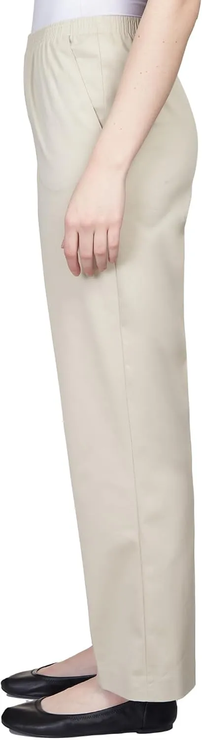 Alfred Dunner All Around Elastic Waist Cotton Short Twill Pants
