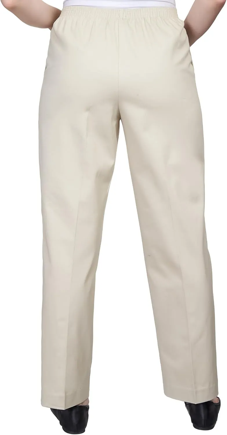 Alfred Dunner All Around Elastic Waist Cotton Short Twill Pants