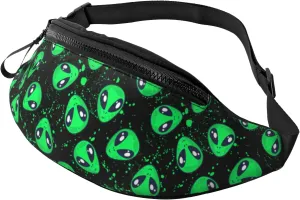 Alien Fanny Pack Waist Bag Adjustable Belt Bag For Men Women Traveling Hiking Cycling Running