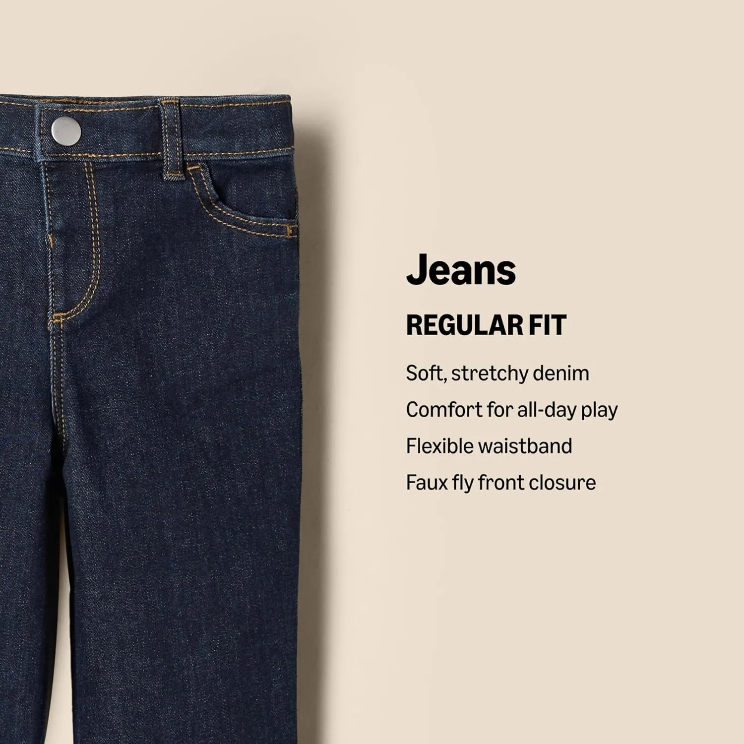 Amazon Essentials x Sofia Grainge Toddlers and Baby Boys' Straight Fit Jeans