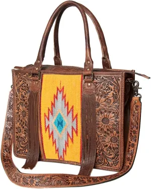 American Darling Briefcase Bag Hair On Genuine Leather Western Women Bag Handbag Purse | Briefcase Bag for Women | Cute Briefcase Bag | Briefcase Purse | Travel Briefcase Bag | Briefcase Bag for Women