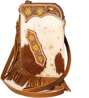 American Darling Chaps Bag Hand Tooled Hair-On Genuine Leather Western Women Bag Handbag Purse | Chaps Bag for Women | Cute Chaps Bag | Chaps Purse